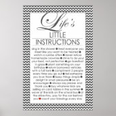 Poster Les petites instructions de la vie Charcoal Black (Devant)
