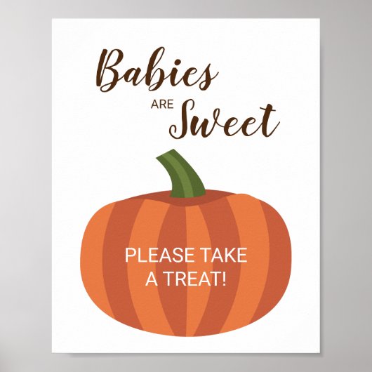Poster Les petits bébés Citrouilles sont Baby showers d'a (Devant)