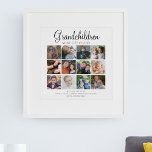 Poster Les petits-enfants font la vie grand | Collage de<br><div class="desc">Vous cherchez un cadeau parfait pour la Fête des Mères pour un grand-parent? Ne cherchez pas plus loin que notre poster photo collage 12 unique en son genre ! Ce cadeau amusant et sentimental comporte un message chaleureux - 'GRANDCHILDREN MAKE THE WORLD GRAND' - et peut être personnalisé avec le...</div>
