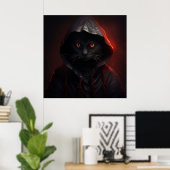 Poster Les peurs nocturnes du chat (Bureau à domicile)