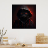 Poster Les peurs nocturnes du chat (Cuisine)