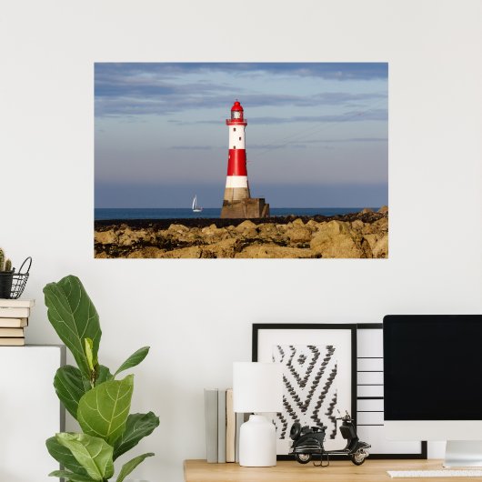 Poster Les phares | Beachy Head Lighthouse England (Bureau à domicile)