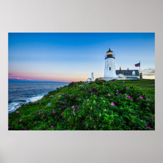 Poster Les phares | Point Lighthouse Bristol Maine (Devant)