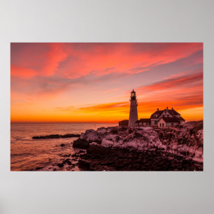 Poster Les phares   Portland Head Cape Elizabeth Maine