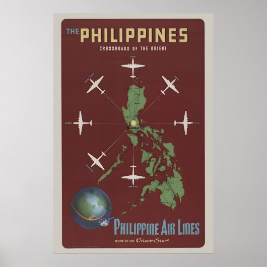 Poster Les Philippines Carrefour de l'Orient Années 1950 (Devant)