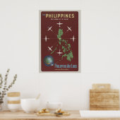 Poster Les Philippines Carrefour de l'Orient Années 1950 (Cuisine)