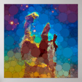 Poster Les piliers de la création, Nébuleuse de l'aigle,  (Devant)