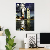 Poster Les piliers et la cabine d'eau (Bureau à domicile)