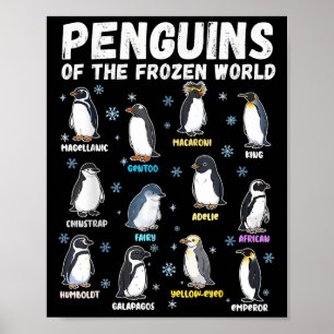 Poster Les Pingouins Du Monde Gelé Cadeaux De Pingouins H