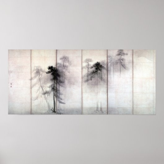 Poster Les pins de Hasegawa Tōhaku (Devant)