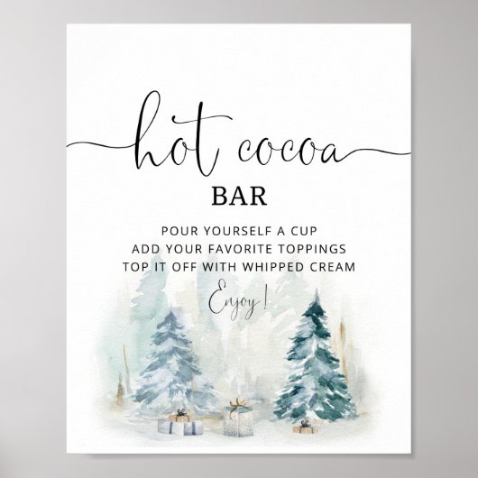 Poster Les pins d'hiver Comment Cocoa Bar (Devant)