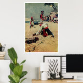 Poster Les pirates combattent le trésor (Bureau à domicile)