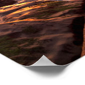 Poster Les piscines à marée au coucher du soleil, Califor (Coin)