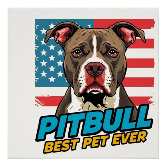 Poster Les Pitbulls Sont Les Meilleurs Animaux De Compagn (Devant)