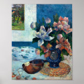 Poster Les pivoines chinoises et mandoline | Paul Gauguin (Devant)