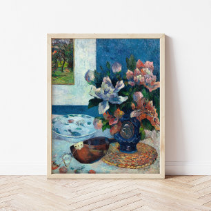 Poster Les pivoines chinoises et mandoline   Paul Gauguin