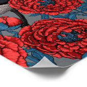 Poster Les pivoines et les brunes (Coin)