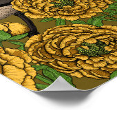 Poster Les pivoines et les brunes (Coin)