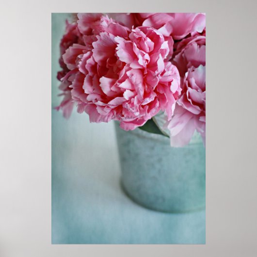 Poster Les pivoines sur la table (Devant)