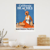 Poster Les plages de Californie (Cuisine)