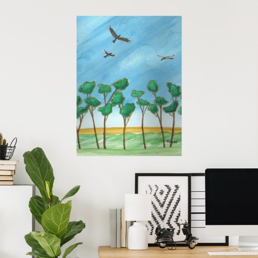 Poster Les Plaines (Bureau à domicile)