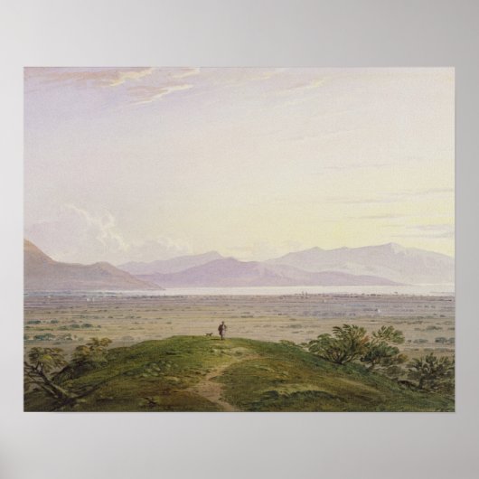 Poster Les Plaines du Marathon, 1834 (graphite et avec (Devant)