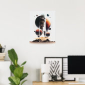 Poster Les Planètes S'Effondrent Dans Un Trou Noir (Bureau à domicile)