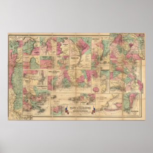 Poster Les plans de Colton des ports des USA