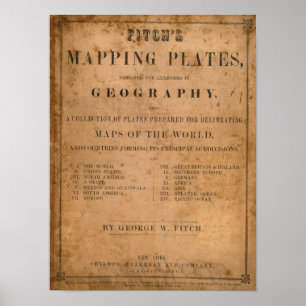 Poster Les plats de cartographie de Fitch