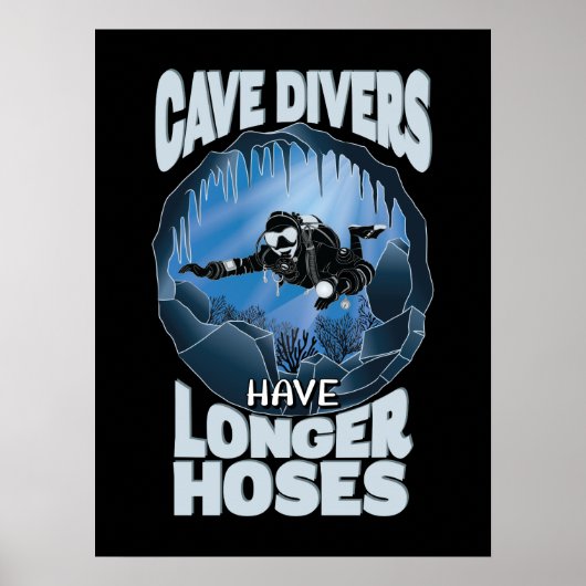 Poster Les Plongeurs De Grotte Ont Des Tuyaux Plus Longs  (Devant)
