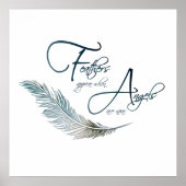 Poster Les Plumes Apparaissent Lorsque Les Anges Sont Prè (Devant)