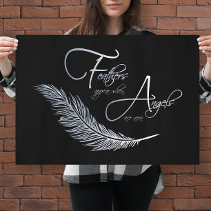 Poster Les plumes apparaissent lorsque les anges sont prè
