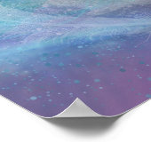 Poster Les plumes arc-en-ciel et la lune (Coin)