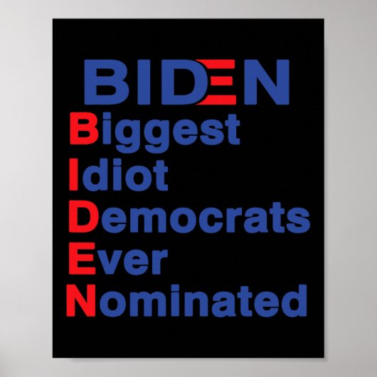Poster Les plus grands Démocrates Idiots ont jamais désig (Devant)
