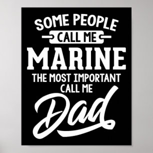Poster Les plus importants Marine Papa Fête des pères Cad