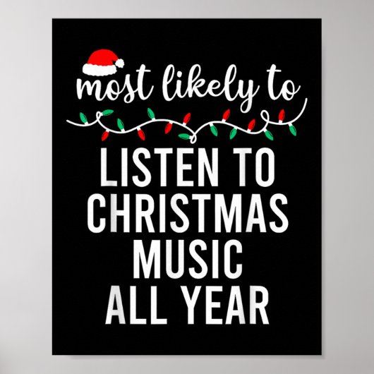 Poster Les plus probables à Noël Correspondant Pajamas De (Devant)