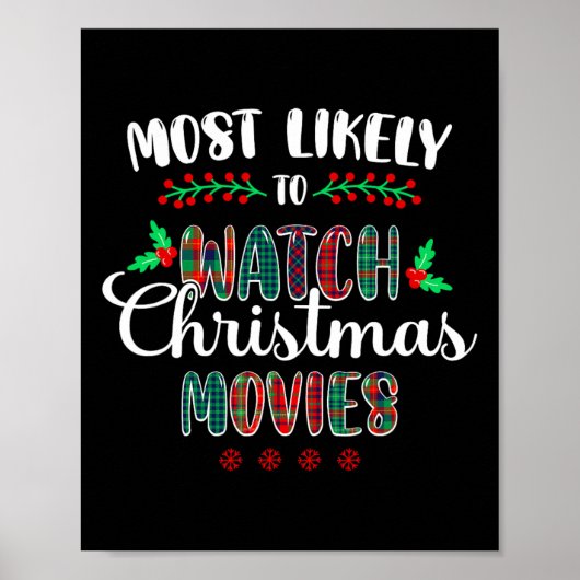 Poster Les Plus Probables À Regarder Les Films De Noël Fa (Devant)