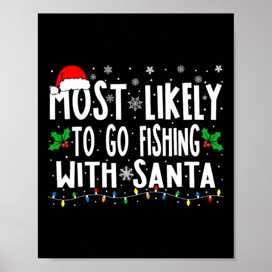 Poster Les Plus Probables D'Aller Pêcher Avec Père Noël P (Devant)