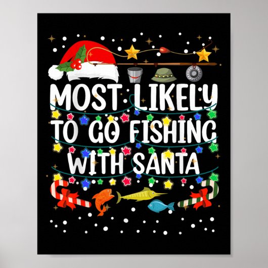 Poster Les Plus Probables D'Aller Pêcher Avec Père Noël P (Devant)