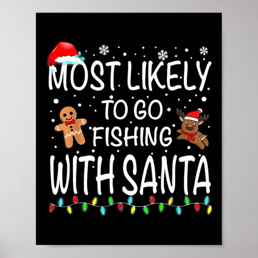 Poster Les Plus Probables D'Aller Pêcher Avec Père Noël P (Devant)