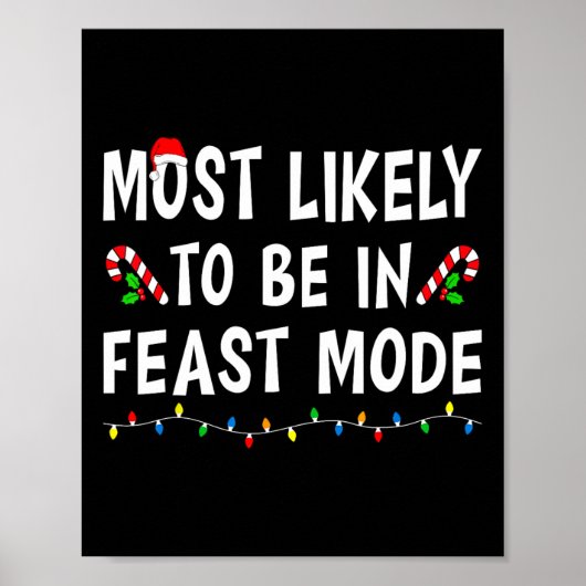 Poster Les Plus Probables D'Être En Mode Fête Xmas Funny (Devant)