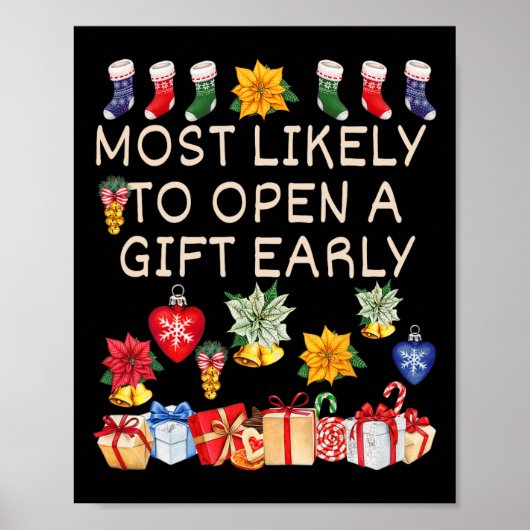 Poster Les Plus Probables D'Ouvrir Un Cadeau En Début De (Devant)