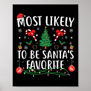 Poster Les plus probables Père Noël Favorite Matching Fam