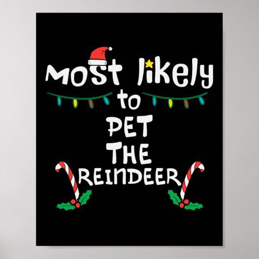 Poster Les plus probables Pet Reindeer Noël Noël Noël Noë (Devant)