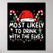 Poster Les plus susceptibles de boire avec les elfes Elf  (Devant)