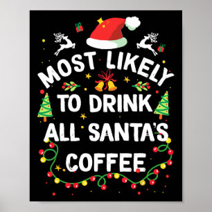 Poster Les Plus Susceptibles De Boire Tout Père Noël Du C