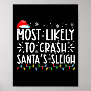 Poster Les Plus Susceptibles De Crash Père Noël Sleigh Dr
