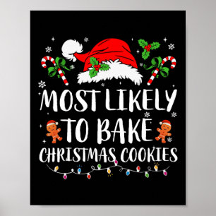 Poster Les plus susceptibles de cuire des cookies de Noël