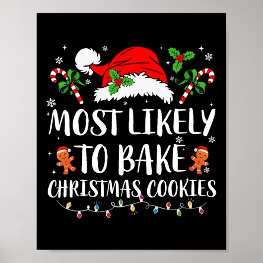 Poster Les plus susceptibles de cuire des cookies de Noël (Devant)