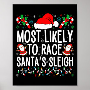 Poster Les Plus Susceptibles De Faire Course Père Noël Sl